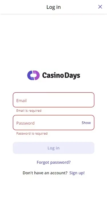 Casino Days Login